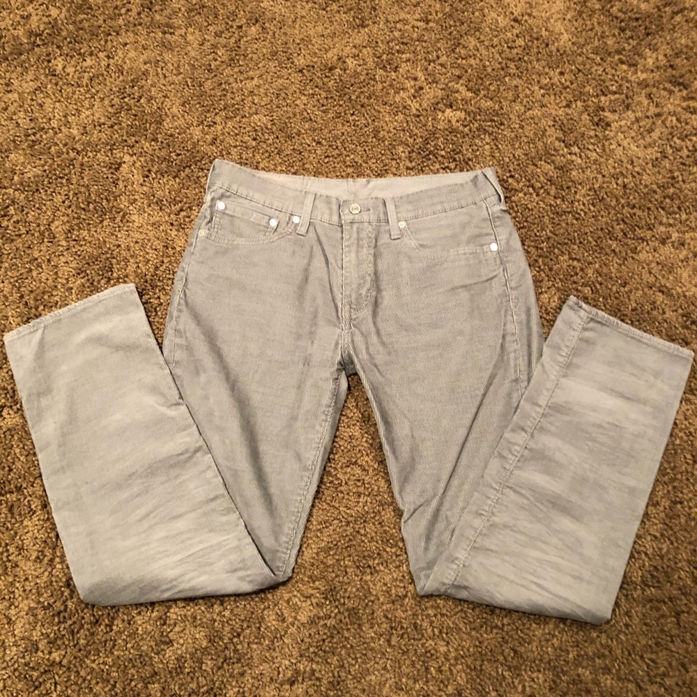 Mens Grey Corduroy Levis 511 Levi Jeans 32 x 30
